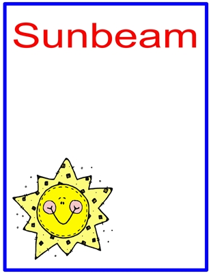 sunbeam door sign p