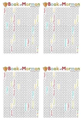 book of mormon reading charts for girl 4