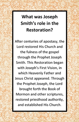 What was Joseph Smiths role in the Restoration sm