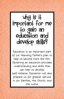 Why is it important for me to gain an education and develop skills sm