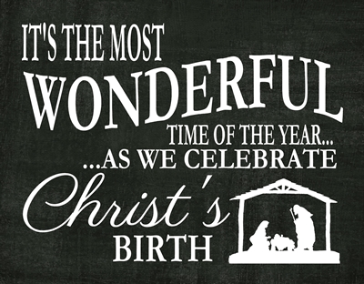 Wonderful time Christs Birth black sm