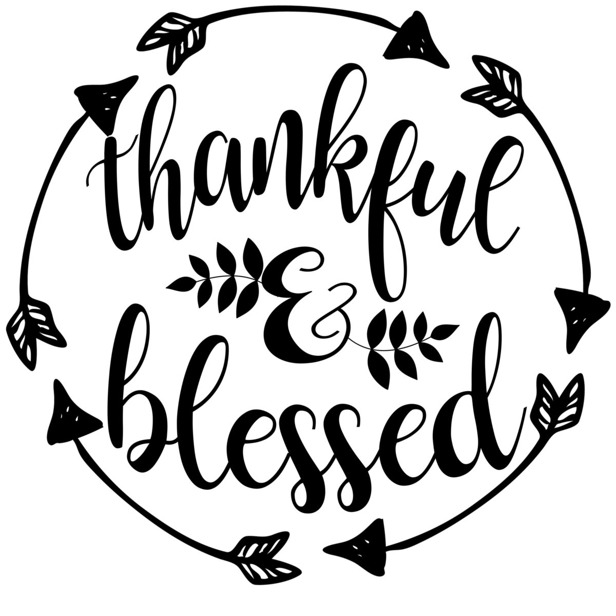 Thankful and Blessed Print The Idea Door
