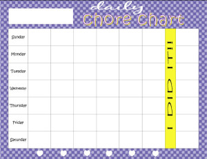 Job Charts – Monthly Calendars – The Idea Door