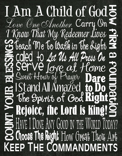 LDS Hymns Subway Art – The Idea Door