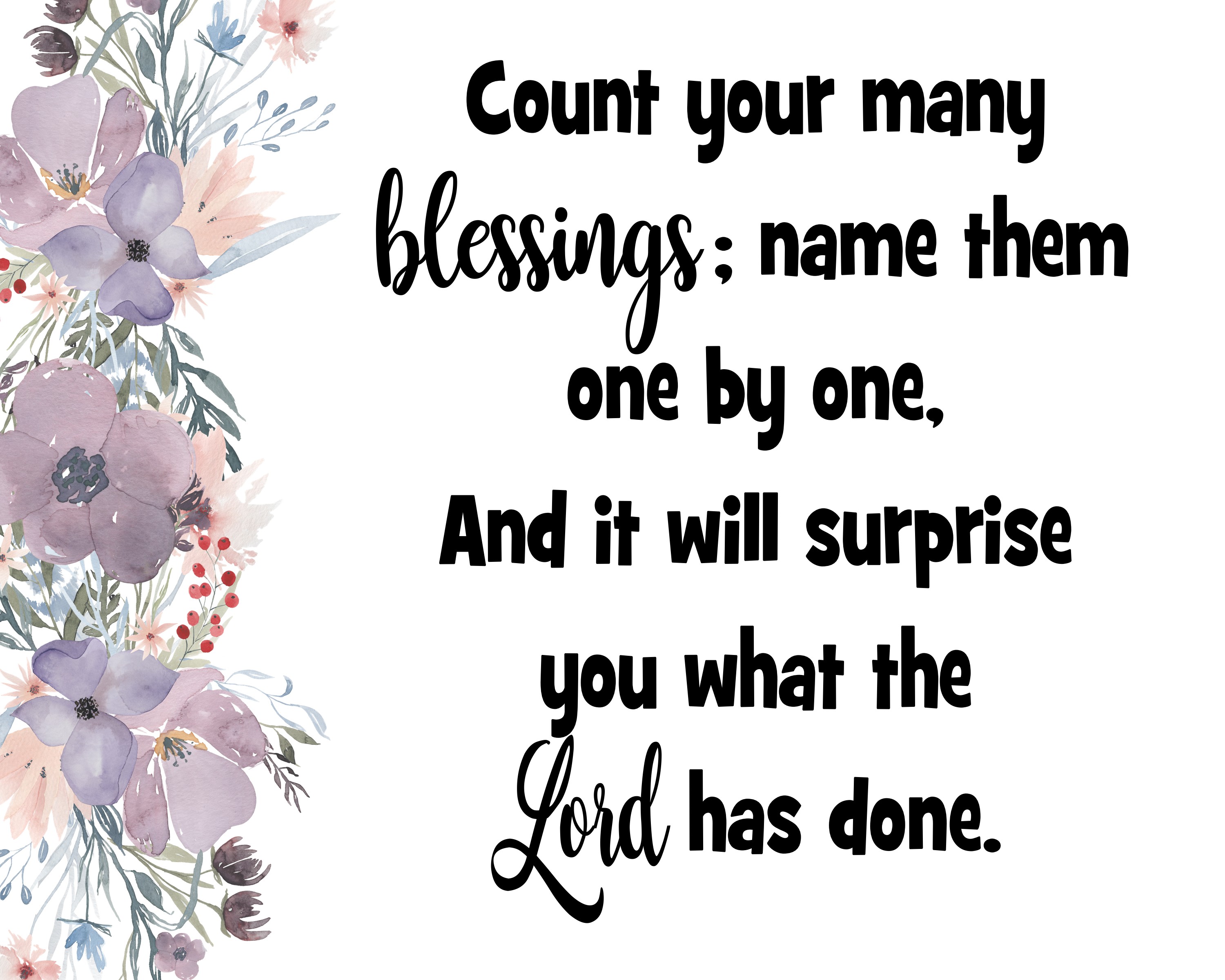 Count Your Many Blessings