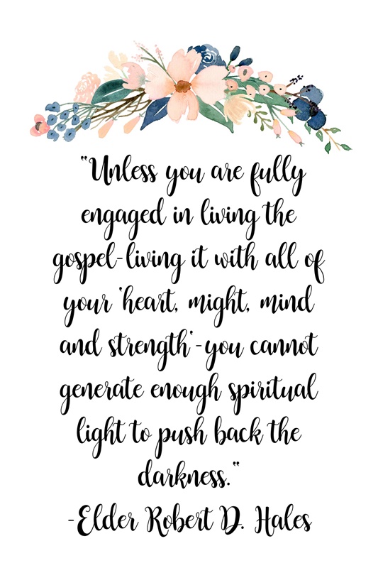 Unless you are fully engaged in living the gospel-living…quote – The ...